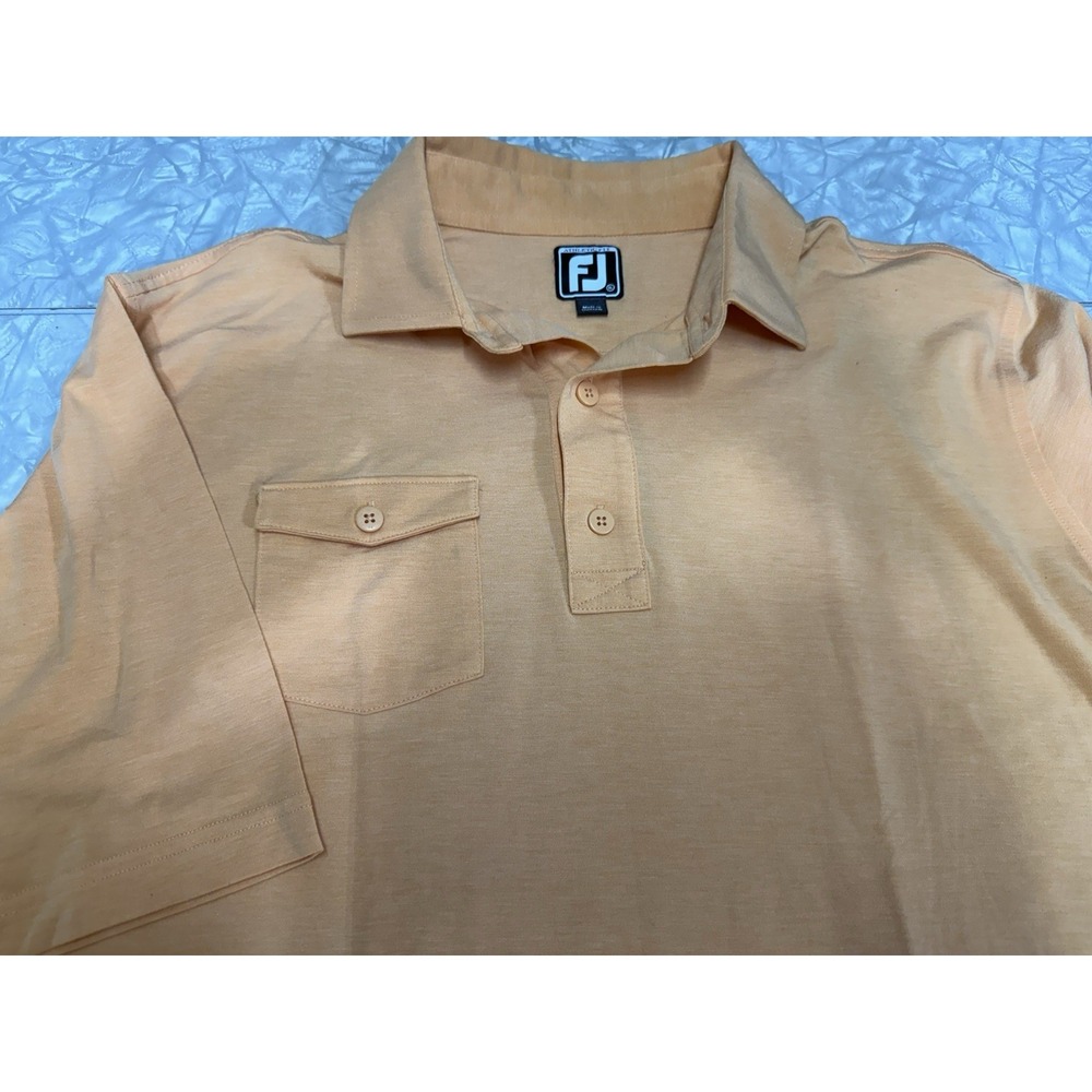 Footjoy Tangerine Mens Golf Polo XL Mint Condition Short Sleeve